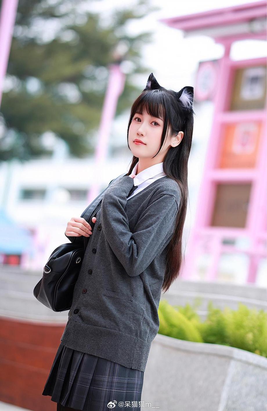 不呆猫小蓝鸟的cos合集，精细化妆和服装超赞